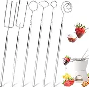 Set of 6 Chocolate Dip Fork Set Chocolate Fork Chocolate Cutlery Fork DIY Chocolate Split Fork Set Cake Praline Fork Fondue Forks Diving Fork for Chocolates, Truffles, Sweets
