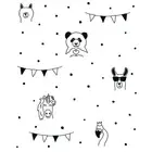 4060-381382 Orlow Black Llama Wallpaper Non Woven Unpasted Wall Covering Fable