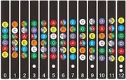 Guitar Fretboard Note Decals Fingerboard Frets Map Sticker for Beginner Fit 6 Practice Learner Guitar Acoustic Strings