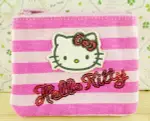 【震撼精品百貨】HELLO KITTY 凱蒂貓-拉鍊零錢包-粉條紋