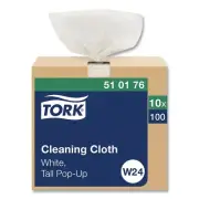 Tork 510176 8.46" x 16.13" Cleaning Cloth - White (1000/Carton) New