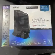 NEW NETGEAR Nighthawk Wifi Cable Modem Router Cable Gateway DOCSIS 3.1 AX2700