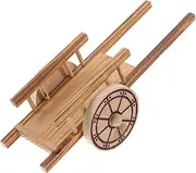 KOMBIUDA Mini Garden Cart Models Miniature Trolley Model Vintage Farm Cart Crafted Wooden Toy