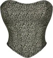 [FAWENLI] Fashion Women'S Bustier Corset Women'S Sexy Exposed Navel Tube Tops Fashion Solid Color Offtheshoulder Pullov