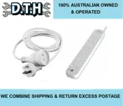 SANSAI 5 METER EXTENSION LEAD & 6 OUTLET INDIVIDUALLY SWITCHED POWER BOARD