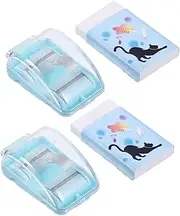 TEHAUX 2 Pack Desk Eraser Collector Mini Eraser Roller for Pencil Crumb Removal Portable