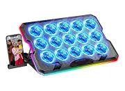 Laptop Cooling Stand - 12-17" - 15 Silent Fans - 7 Heights - RGB - USB A&C Ports