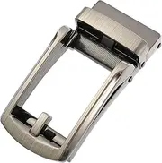 [Wedhapy] Belt Buckles Men, Brushed Silver Fasteners, Zinc Alloy Automatic Mechanical Replacement Closure, Trendy 3-3.15cm Strap Buckle