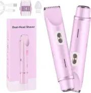 Comfort 2 in 1 Electric Lady Shaver, Ladies Underarm Face Lip Legs Hands Hair Tr