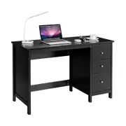 Giantex 3-Drawer Computer Desk Home Office Study Desk Modern Laptop Desk Computer Workstation, Black