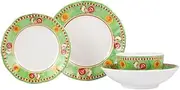 Vietri Melamine Campagna Gallina 4-Pc Unbreakable Dinnerware Set with Pasta Bowl & Dinner Plate
