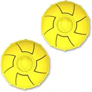 High Bouncing Durable Yellow Rubber Knattle Dog Ball Perfect for Fetch and Recall 2.5 Inch Diameter Toy (Medium 2 Pack)
