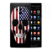 Skins Decal Wrap for Samsung Note 9 - American Skull Flag in Skull