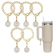 5/6Pcs Letter Charm Accessories with Lobster Clasp for Stanley Cup for Stanley Cup with Handle Cup Accessories