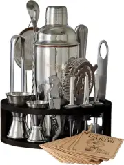 Bartender Kit - 15 Piece Set Including Cocktail Shaker and Bar Accessories, Perf