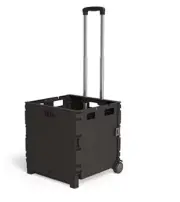 Staples Plastic/Poly Mobile Utility Cart with Dual Wheel Black, New *Ships Free*