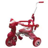 在飛比找ETMall東森購物網優惠-[孩子國] 兒童可後控摺疊豪華三輪車 粉紅色
