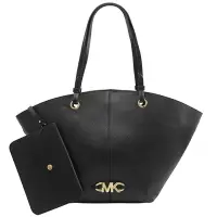 在飛比找Yahoo奇摩購物中心優惠-MICHAEL KORS IZZY 金屬MK LOGO素面肩