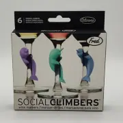 Fred Narwhal Wine Markers Social Climbers Stem Grip Set of 6 NIB