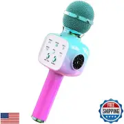FDY Wireless Bluetooth Karaoke Microphone,LED Portable Handheld Karaoke Mic S