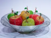 Handcrafted African Art - African Fruit Bowl (Wire & Beads)