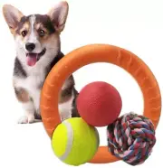 Dog Toy Pet Interactive Ball Toys Set Chew Fetch Chase Play Puzzle for Puppy Sma