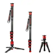 Monopod Cobra 3 A180T, 71" Aluminum Camera Monopod with Feet, Telesc...