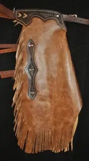 Custom Made Leather Chinks/Distressed Leather/New Chaps/Made In USA