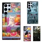 refrigerator fruit cat penguin For Samsung Galaxy Z Fold Flip 3 4 5 6 Frame Case