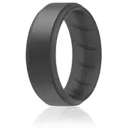 ROQ Silicone Wedding BR Step Ring Set - Basic-Grey by ROQ for Men - 11 mm Ring