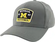 ZHATS Men's Standard NCAA Officially Licensed Fitted Hat ZH Patch Switchback Gray
