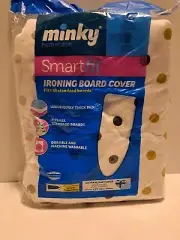 Minky Smart Fit Ironing Board Cover Standard Size 49" x 18" Polka Dots