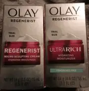 Olay Micro-Sculpting Cream Moisturizer& Hydrating Moisturizer Fragrance Free Lot