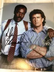 Personally Signed Mel Gibson & Danny Glover Lethal Weapon 8x10 photo with a COA
