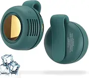 [Xihongshi] Portable Silent Mini Bladeless Electric Fan, 2025 New Mini Bladeless Fan Clip On, Adjustable 3-Speed Suspended Waist Fans, for Outdoor & Hiking & Office, Travel Accessories (Green)