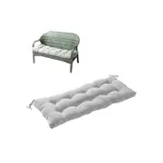 Outdoor Loveseat Cushion Outdoor Bench Cushion Long Seat Pad with Ties for Indoor Outdoor Furniture-Grey