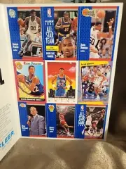 1991-92 Fleer NBA Uncut Promotional Sheet Of 9 David Robinson HOF Patrick Ewing