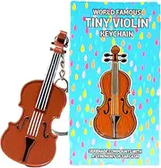 DR DINGUS World's Smallest Violin - Tiny Violin Keychain with Sad Music - Pocket-Sized Symphony of Empathy - Plays a Touchingly Sad Song - Perfect Gag Gift to Playfully Pluck Heartstrings