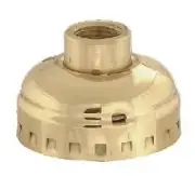 B&P Lamp Socket Cap, Brass, No Set Screw, No Side Out