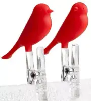 Qualy Design Peg Sparrow Bird Clothespins Clips NEW Various Colors Available