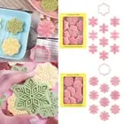 Santa Claus 3D Snowflake Cookie Cutter Christmas Biscuit Mold Baking Mould