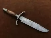 Custom Handmade Carbon Steel Antiqued Bart Moore Bowie Knife, Replica EDC -77