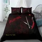 Red Deadpool Single/Double/Queen/King Size Bed Quilt Duvet Doona Cover Set Linen