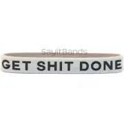 2 of GET SH*T DONE Wristband Debossed Color Filled Modivation Silicone Bracelet
