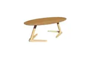 Design Square Modern Wooden Oval Wooden Coffee Table - Oak