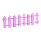 4pcs Miniature Garden Fence, 3.6 Inch Long Decorative Picket Fence, Purple