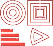 Area of Effect Spell Templates Set of 15 (Included Cube, Cone, Circle, and Line) Acrylic AOE Damage Marker Tabtop RPG Gaming Accessories for Dungeons and Dragons, Pathfinder, D&D