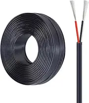 24/22 Gauge Wire 2 Core Electrical Wire 10~50FT Tinned Copper Core 24AWG/22AWG High Temperature Resistant Cable Suitable For Electronic Equipment And Home Appliances Electronic Wire(50FT(15M),22awg-2c
