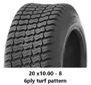 20 X 10.00 - 8" TYRES 6PLY suit RIDE ON MOWERS/GOLF CARTS/MINI DIGGERS