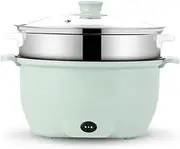 Electric Hot Pot, Household Rapid Noodles Cooker, Multifunctional Cooking Pot, Frying Pan, Mini Steamer, Non-Stick Casserole (2.5L With Steam Grid)